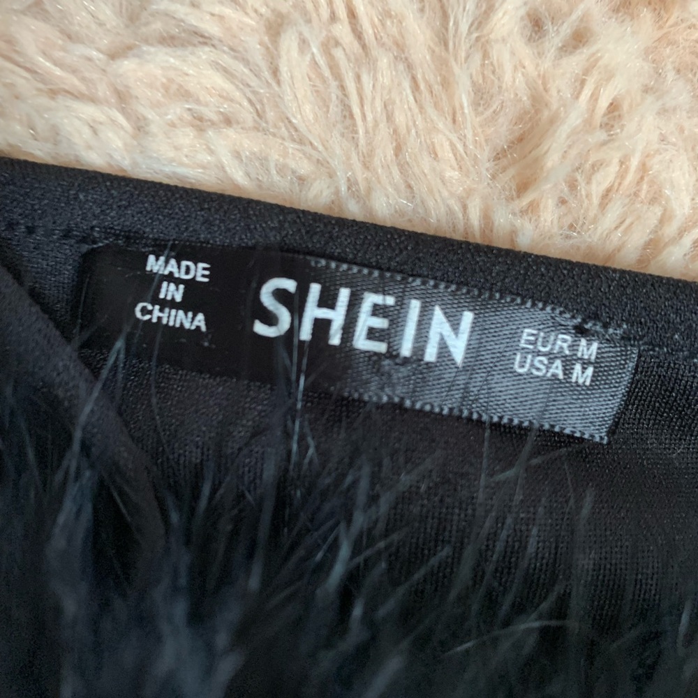 shein fuzzy dress worn once in good condition